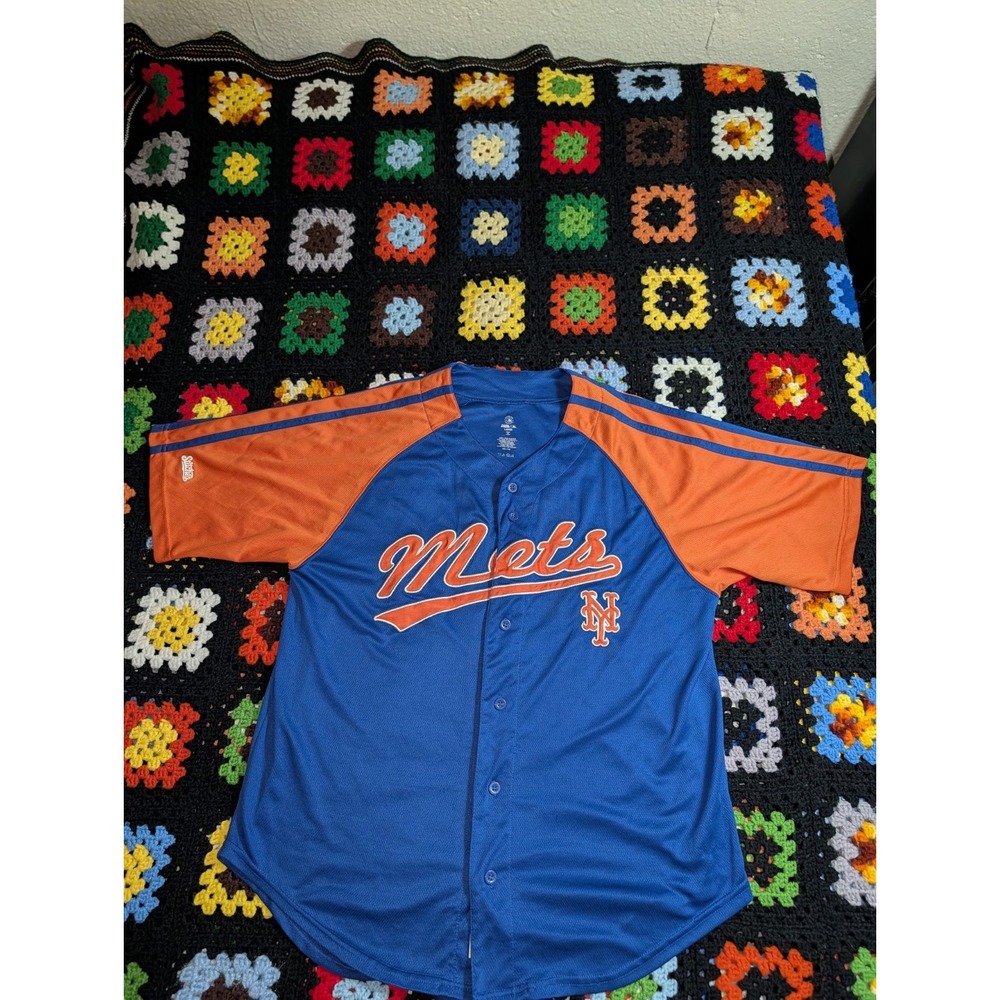 MLB Stitches Baseball Jersey Large New York Mets Genuine Merchandise Sportswear
